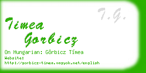 timea gorbicz business card